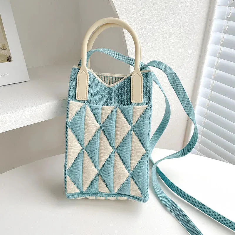 Love Mini Knit Shoulder Crossbody Bag - Bellarte Enchanté Love Mini Knit Shoulder Crossbody Bag